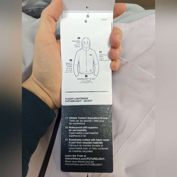 NWT! The North Face Flight Lightriser Futurelight Jacket, Lavender Fog (SIZE XS) - Picture 15 of 16